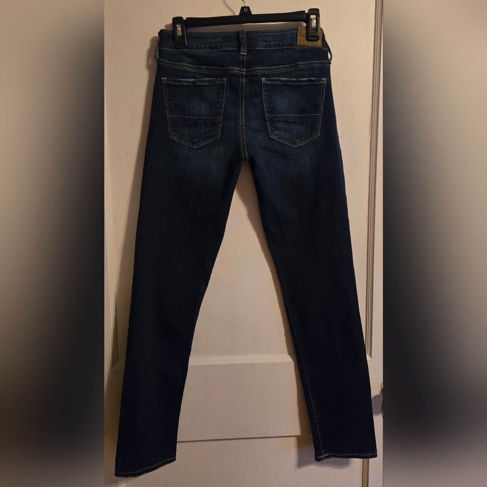 NWOT | American Eagle | Super Stretch Straight Leg Dark Wash Denim Jeans | 4 | - Picture 9 of 15